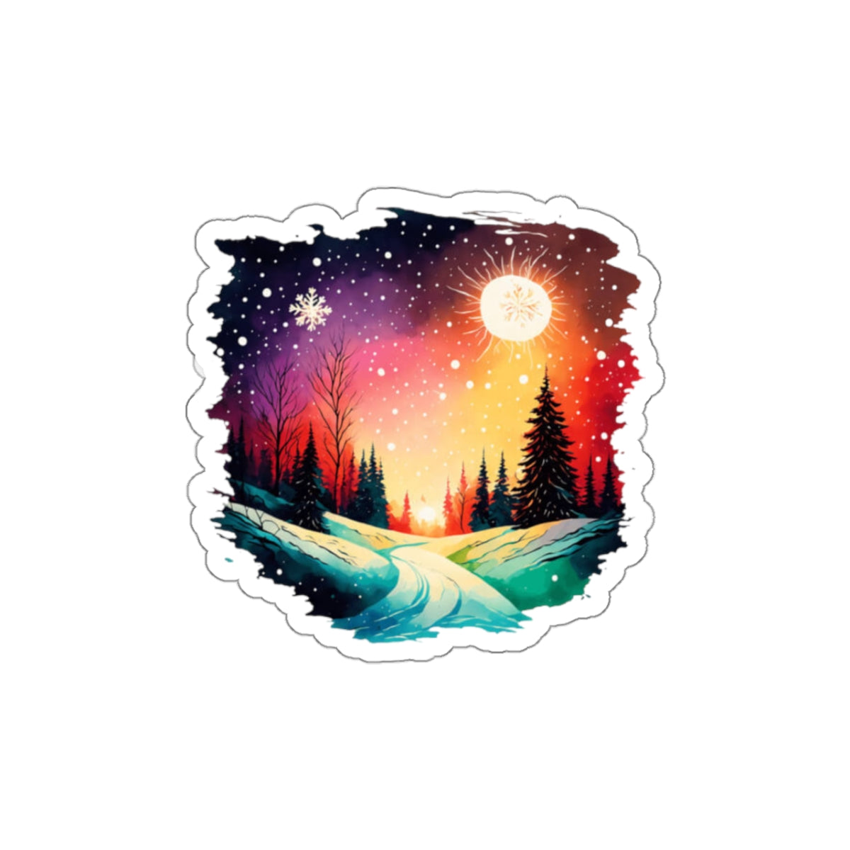 Winter watercolor Sticker