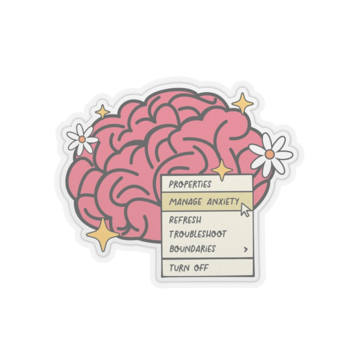 Anxiety brain Sticker