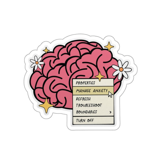 Anxiety brain Sticker