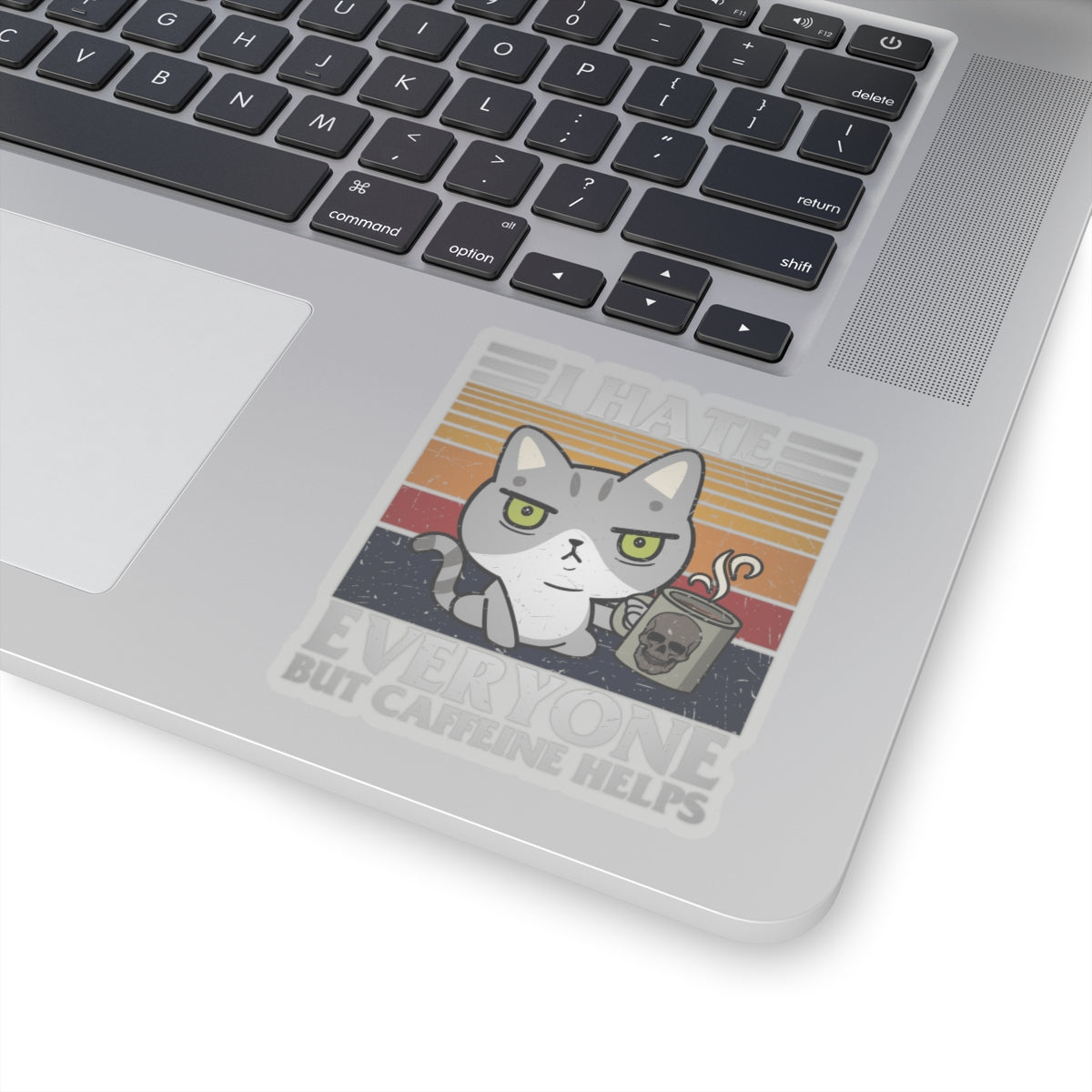 I hate everyone cat Sticker