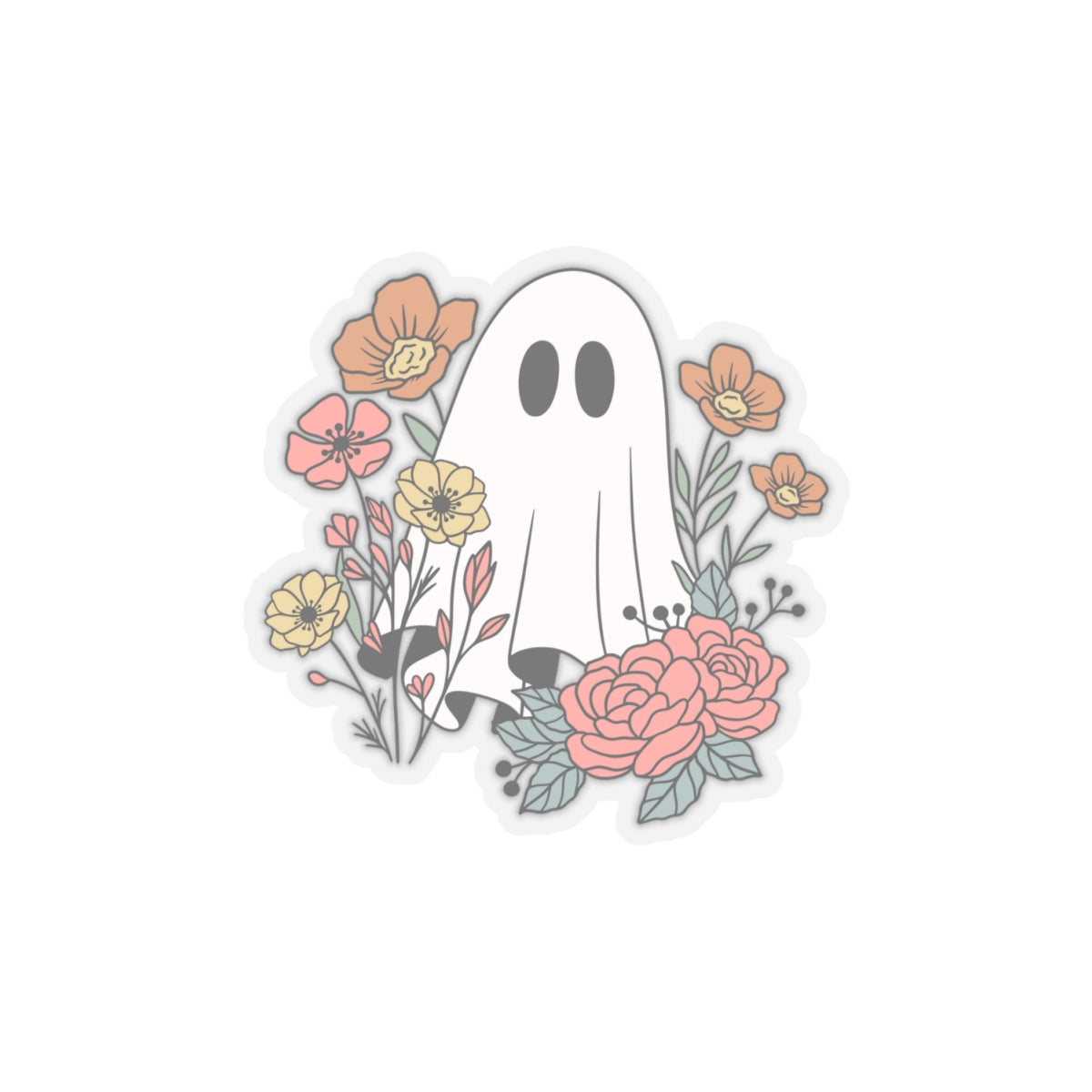 Floral Ghost Sticker