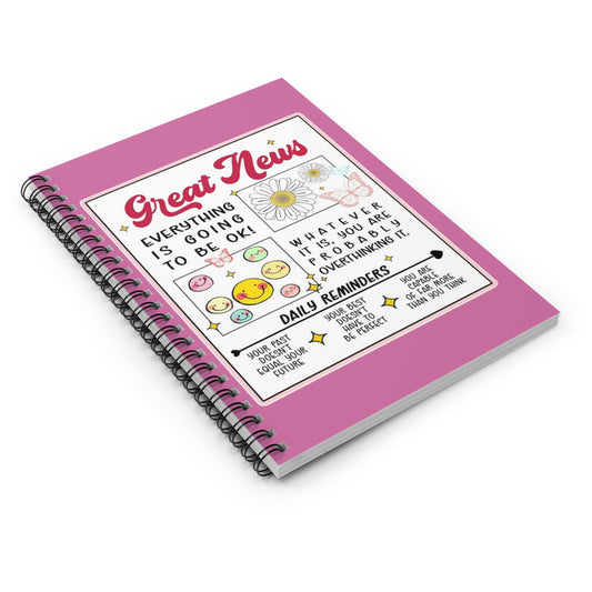 Great News Spiral Notebook - Ruled Line