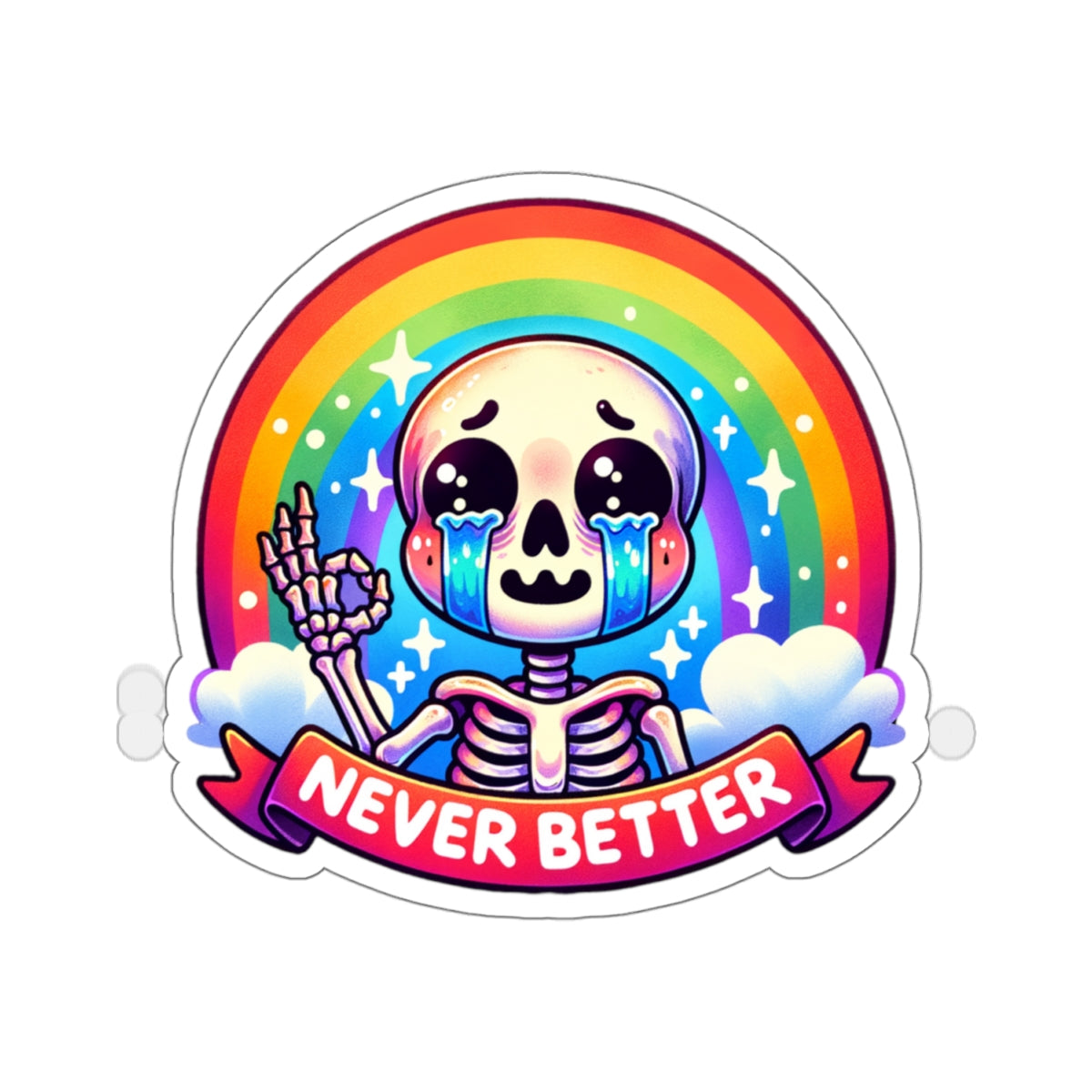 Never better sticker