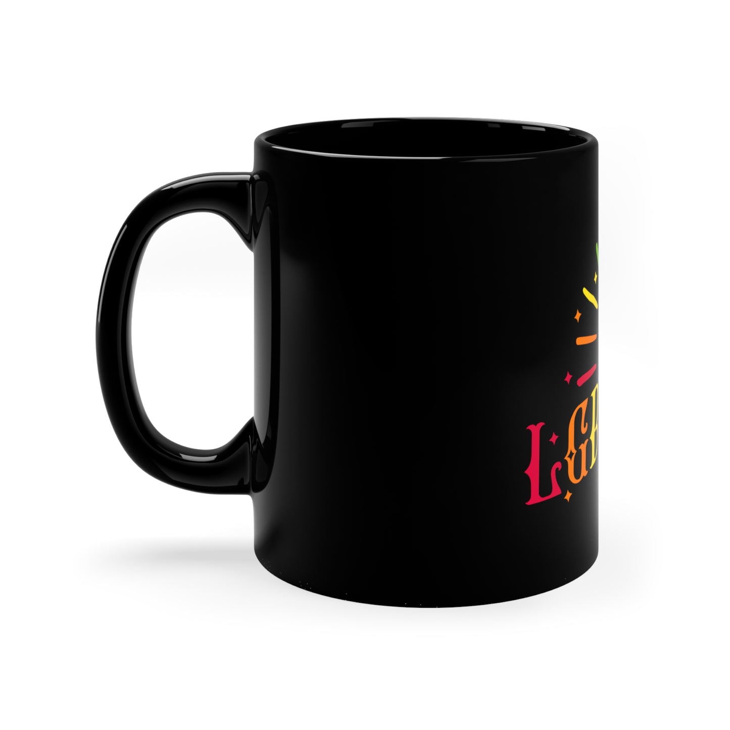 LGBTQIA+ Black Coffee Mug, 11oz