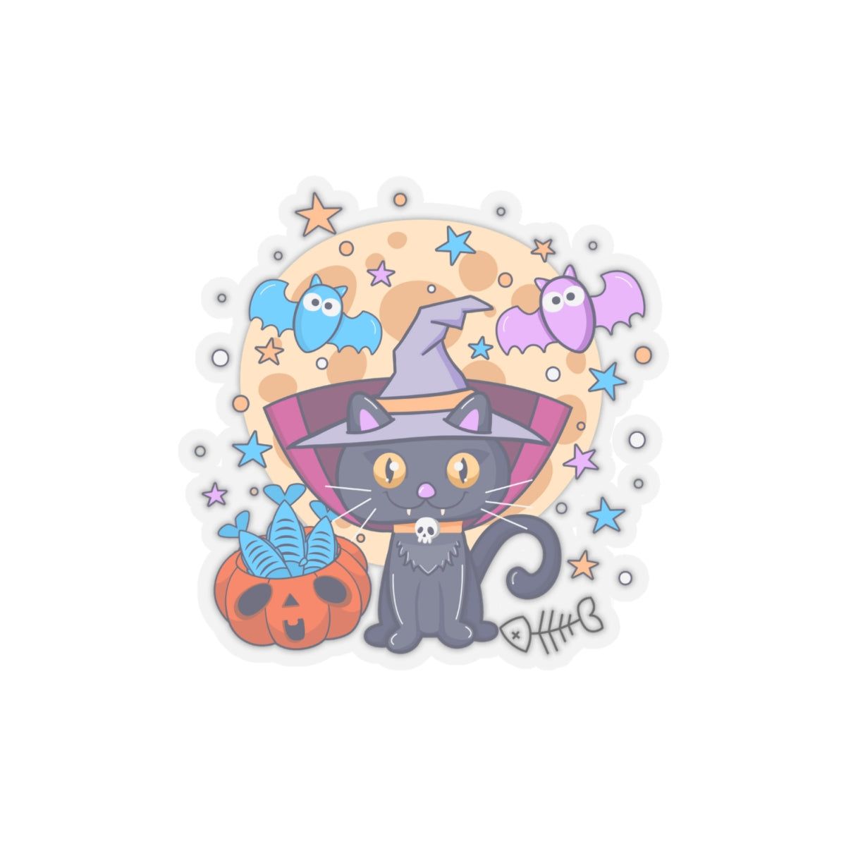 Cute cat Halloween Sticker