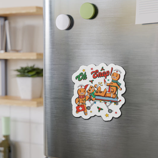 Oh Snap Funny Christmas Die-Cut Magnet