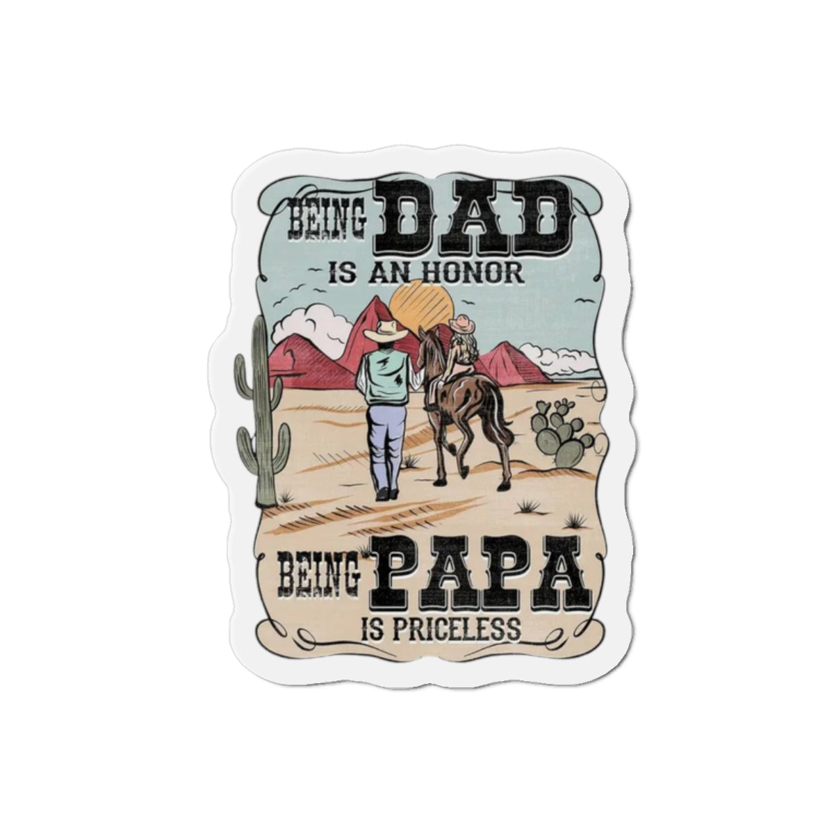 Papa Die-Cut Magnet