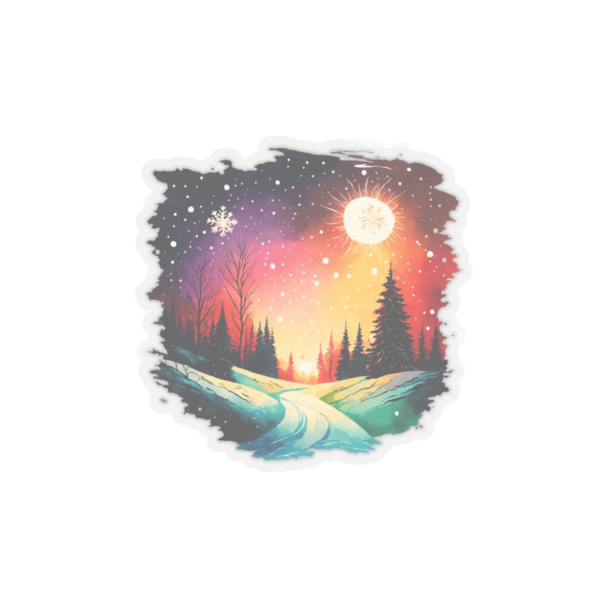 Winter watercolor Sticker